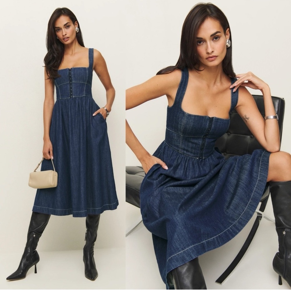 Reformation Denim Blue Dress